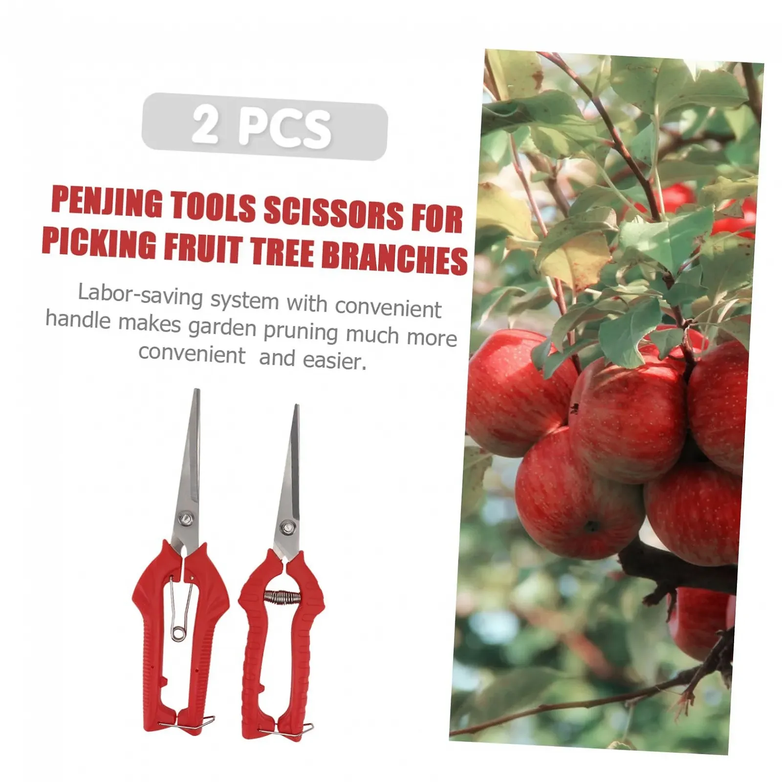 Набір секаторів Happyyami PP Червоний 2 шт, фото №4