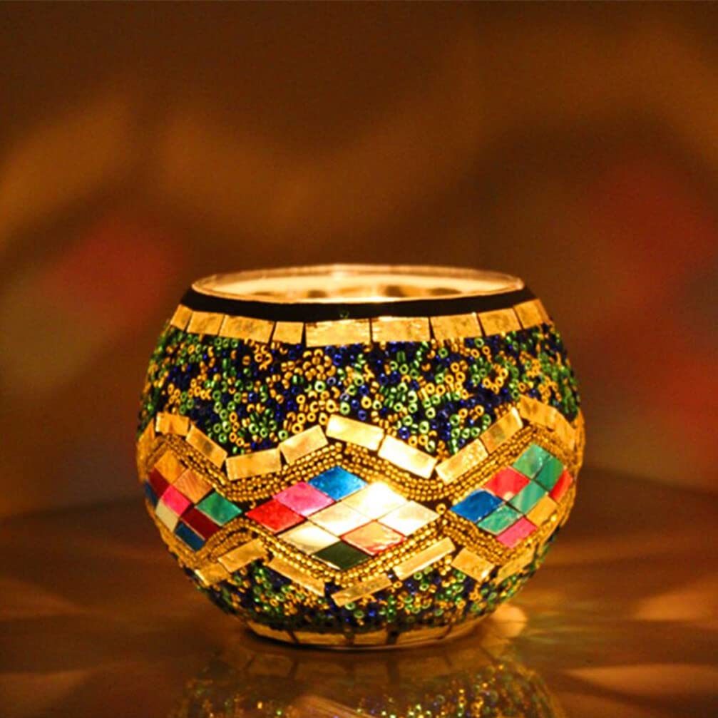 Подсвечник Beaupretty Mosaic Votive Tea Light Holder Стеклянный Романтический, фото №2