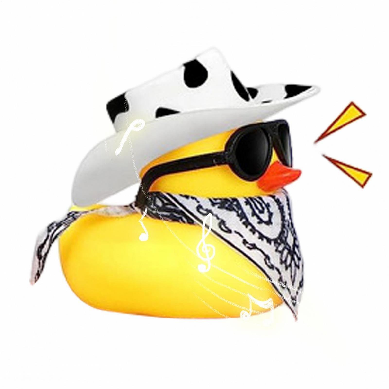 Іграшка для ванни Качка Dunch Cowboy Ducks Western з капелюхом, сонцезахисними окулярами, різнокольорова, фото №8
