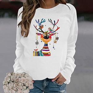 Жіночий Різдвяний Світшот З Різдвяним Малюнком synthetic.ua - Фото 1