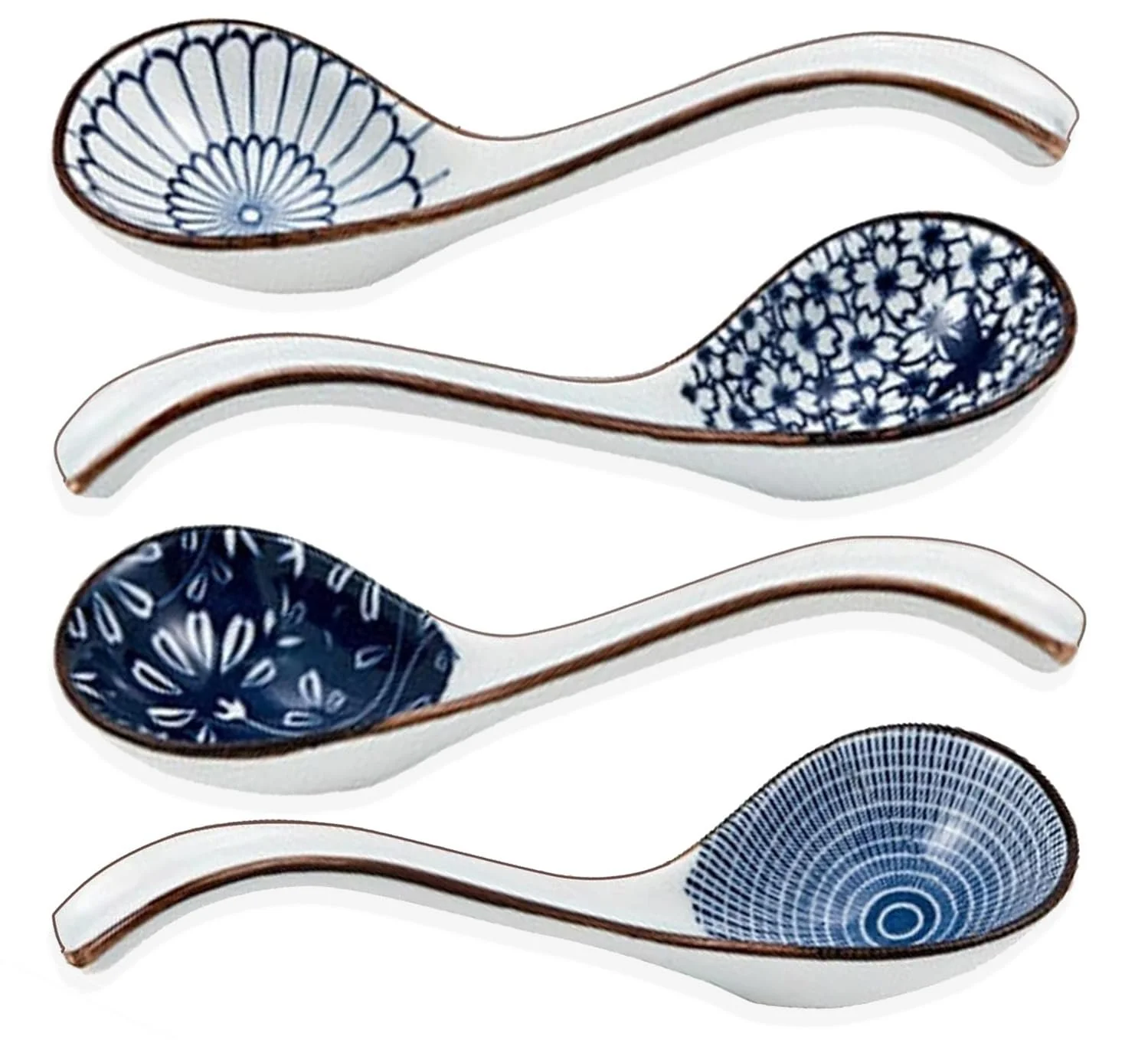 Набір супових ложок (4 шт.), керамічні азіатські, фото №8