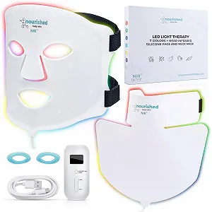 LED Маска для лица и шеи Nourished Bodynskin 7 цветов с ближним инфракрасным излучением - Фото 1