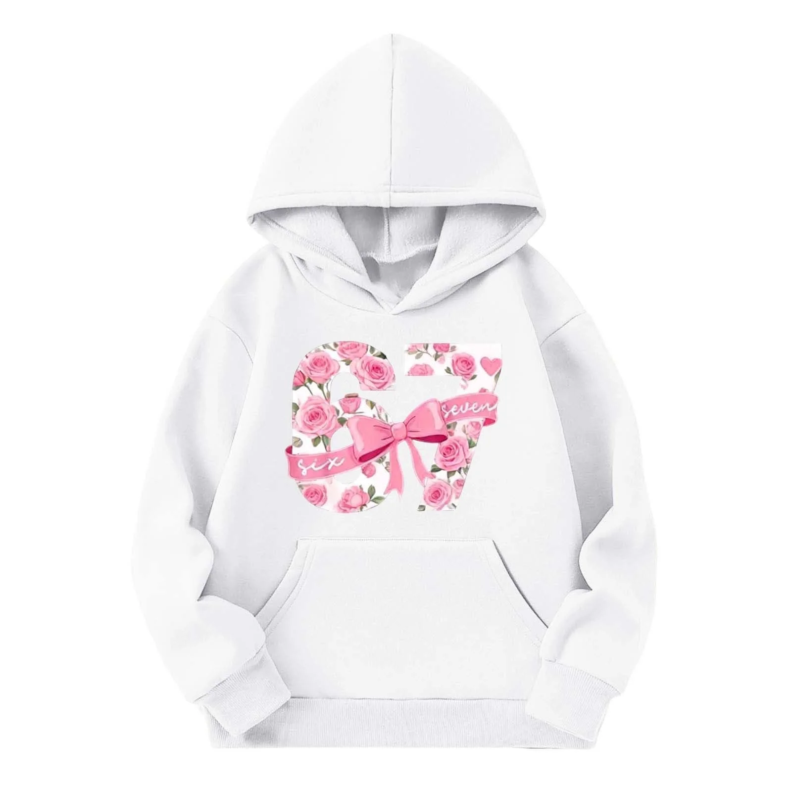 Худи для девочки, расклешенный подол, пуловер, мягкий, повседневный детский пуловер для маленьких девочек, удобный на каждый день, фото №2