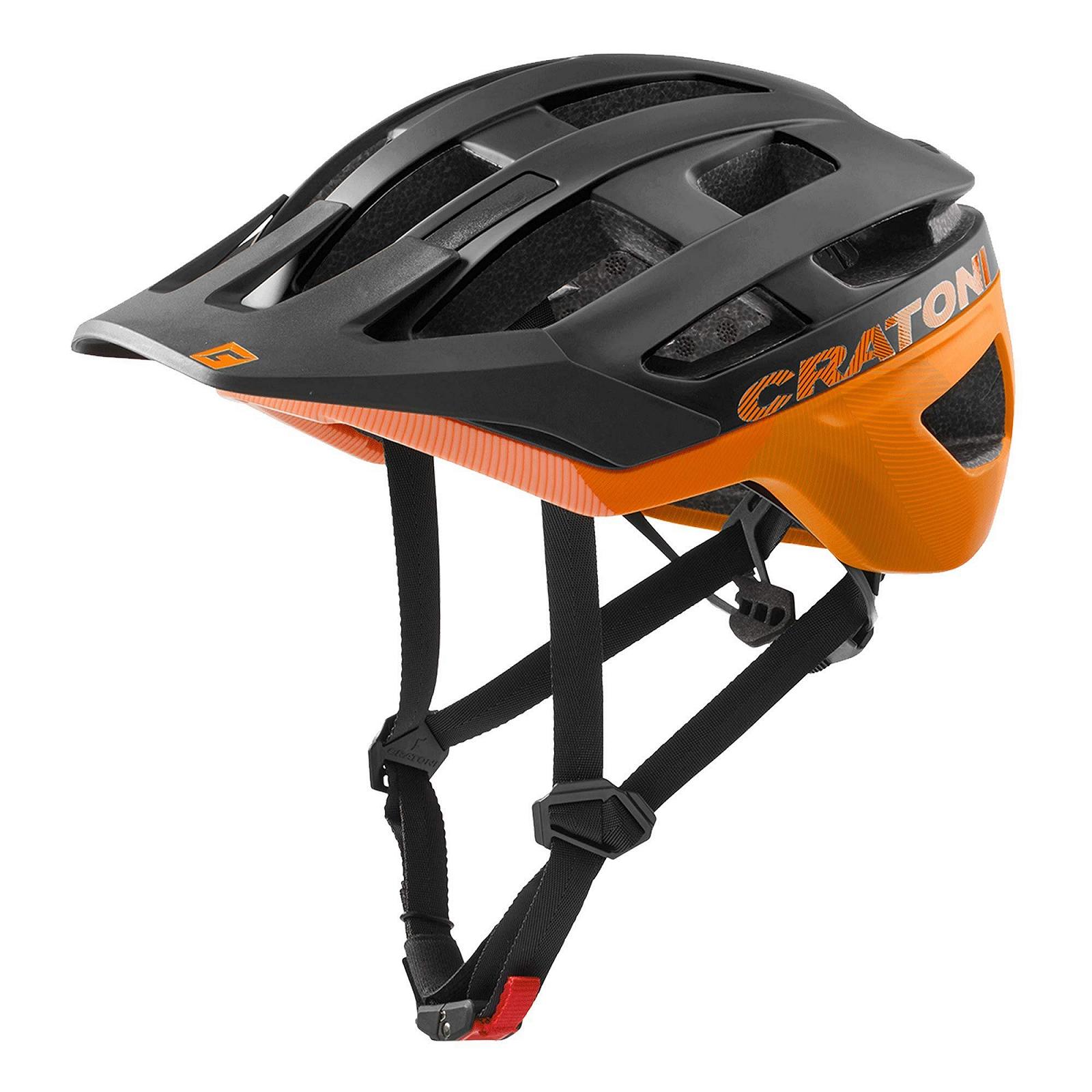 Шлем велосипедный MTB Cratoni AllRace Черный/Неоновый оранжевый матовый, фото №1