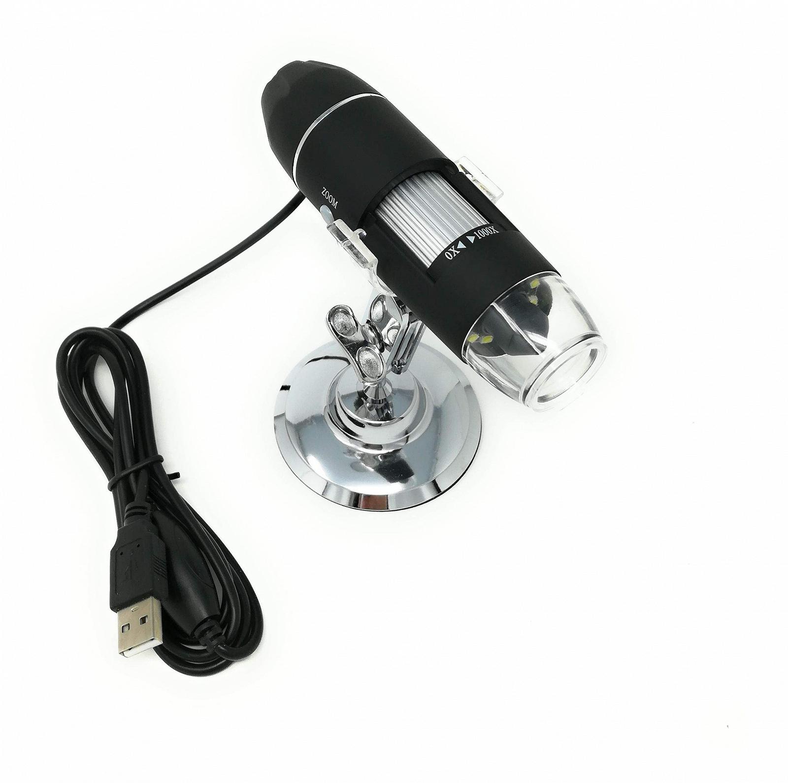 Портативний цифровий мікроскоп 1000x ендоскоп з USB кабелем 8 LEDs для ПК, фото №4