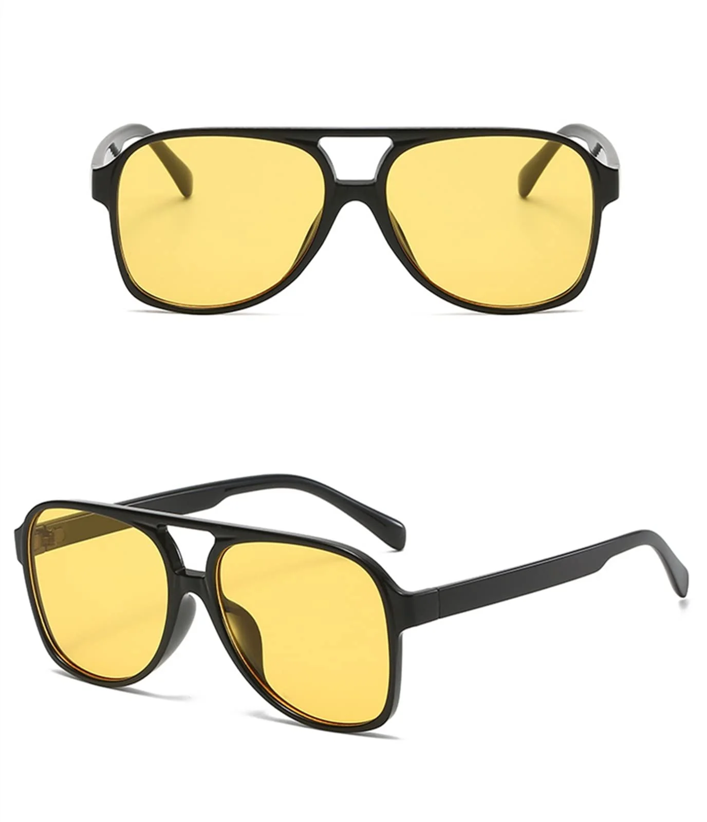 Сонцезахисні окуляри ESALIA Ретро Жовті градієнтні вінтажні для чоловіків і жінок, фото №3