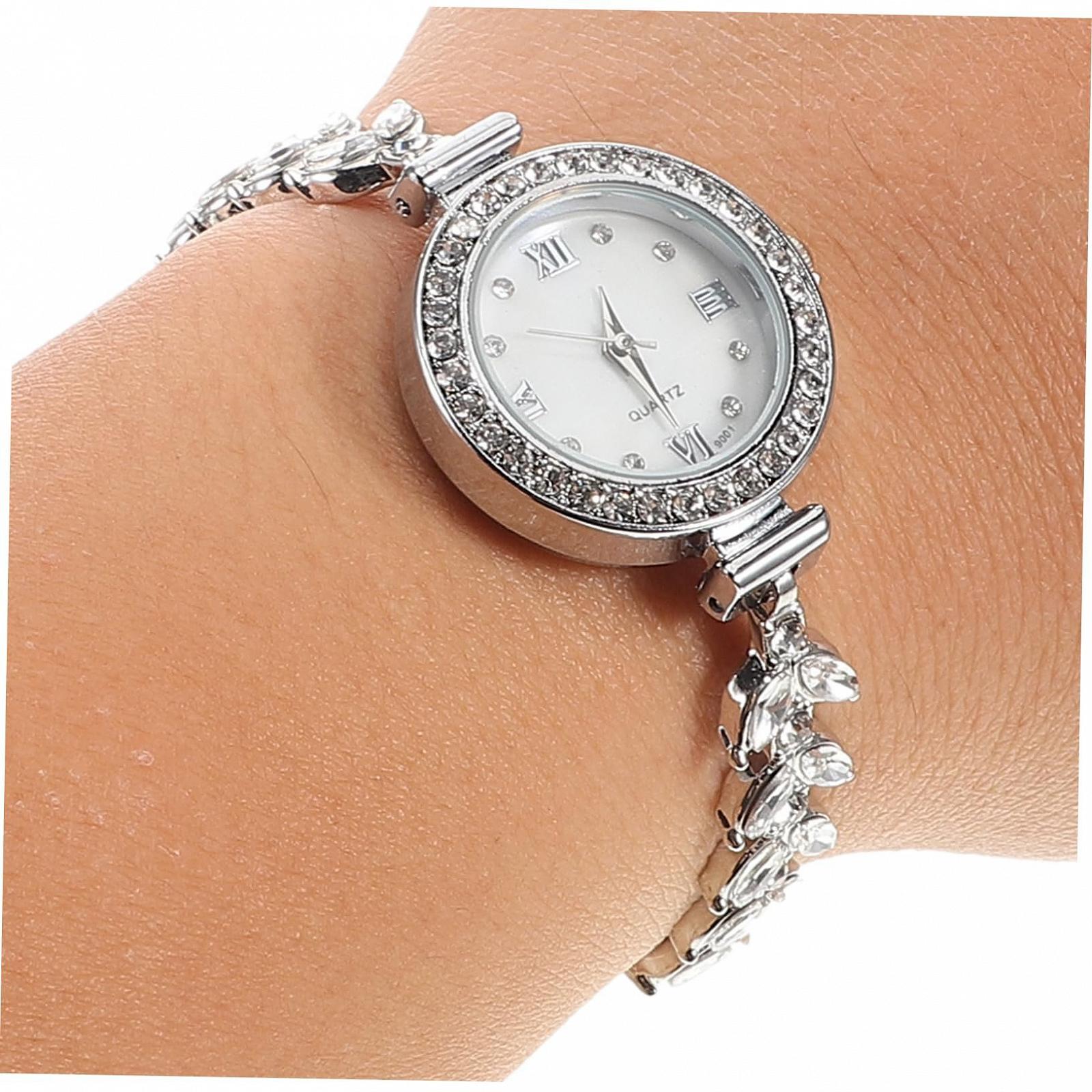 Часы женские PartyKindom Кварцевые со стразами Дизайн "Русалка" Серебристый, фото №9