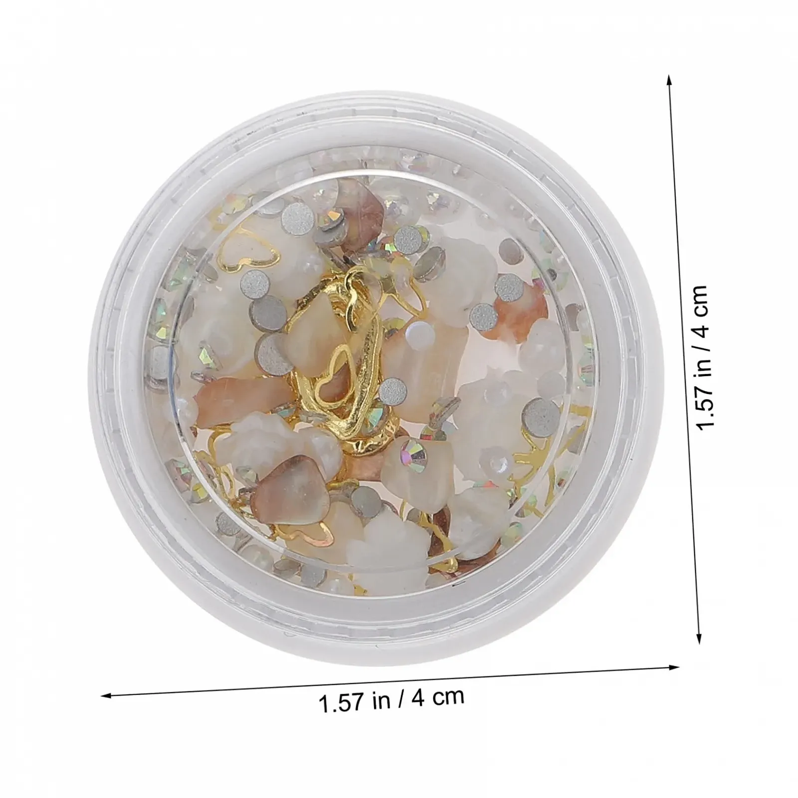 Прикраса для нігтів Квітка MERRYHAPY 3D 4 коробки, перли, діаманти, підвіски для акрилових нігтів, фото №3