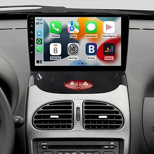Штатная автомагнитола JUNHUA для Peugeot 206/206 CC 1999-2009 / 9" / Сенсорная / 2/32Гб / Android 11 / Apple CarPlay / Android Auto / Bluetooth / WI-FI / USB synthetic.ua - Фото 1
