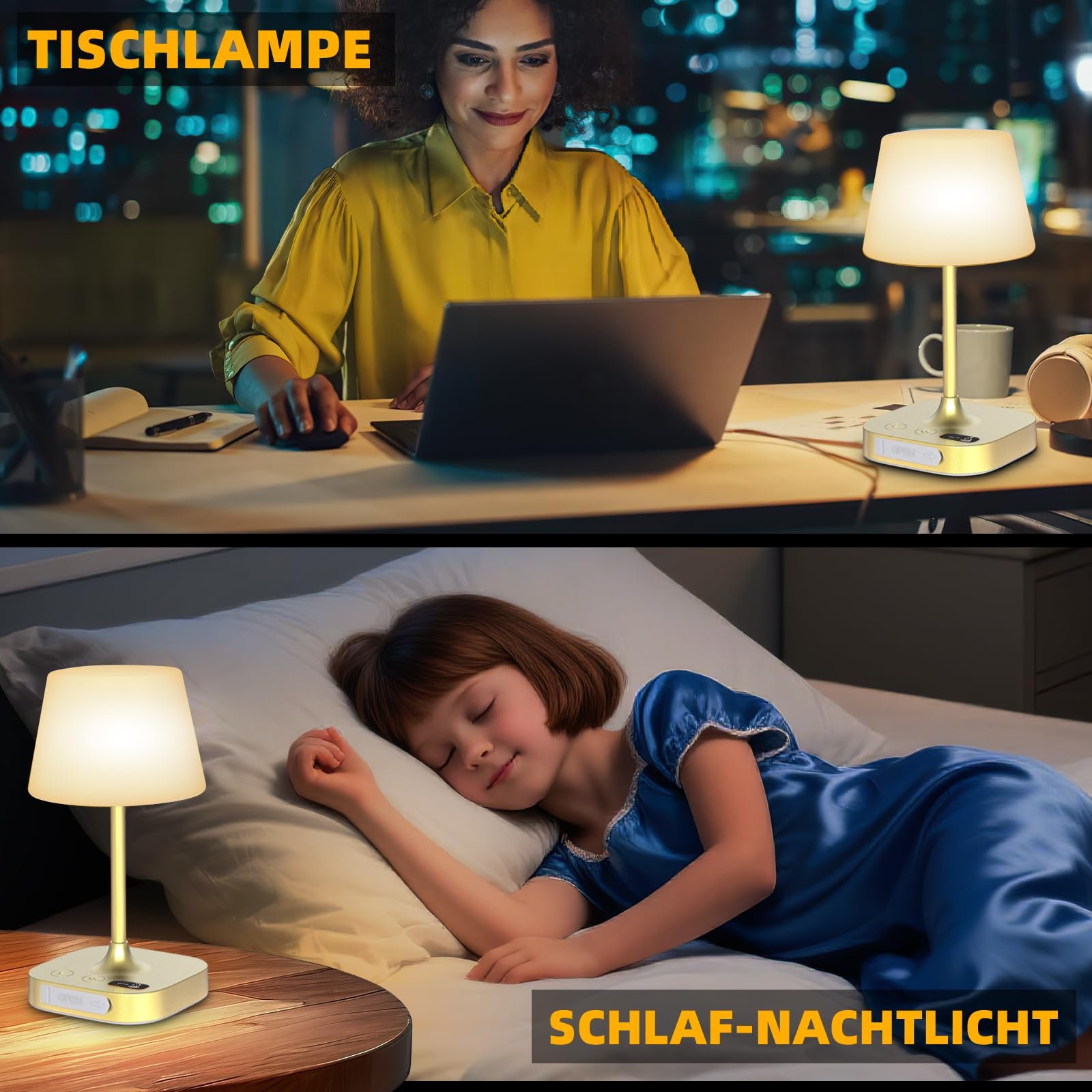 Настільна лампа Акумуляторна USB/Type-C 8000 мАг IP55 LED Бездротова Портативна, фото №6