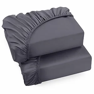 Простынь на резинке Utopia Bedding 90 x 200 см Серый - Фото 1
