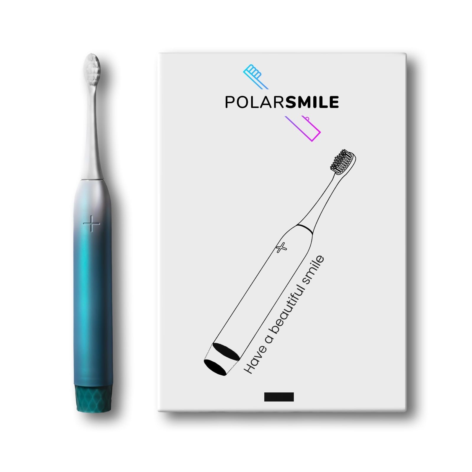 Звукова зубна щітка Polarsmile Pro 40 000 VPM 4 режими таймер 5 хвилин IPX8 акумулятор 60 днів датчик тиску океанічний синій, фото №1