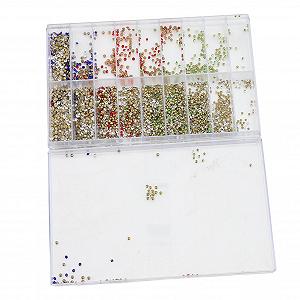 Стрази для нігтів 1000 шт багатофункціональні з органайзером для зберігання synthetic.ua - Фото 1