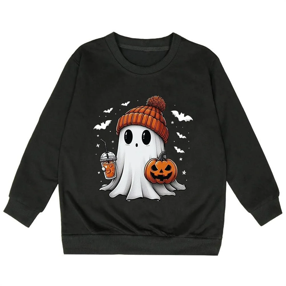 Дитяча Толстовка Худі Модна Хелловін Мила З Принтом Круглий Виріз З Капюшоном Довгий Рукав, фото №2