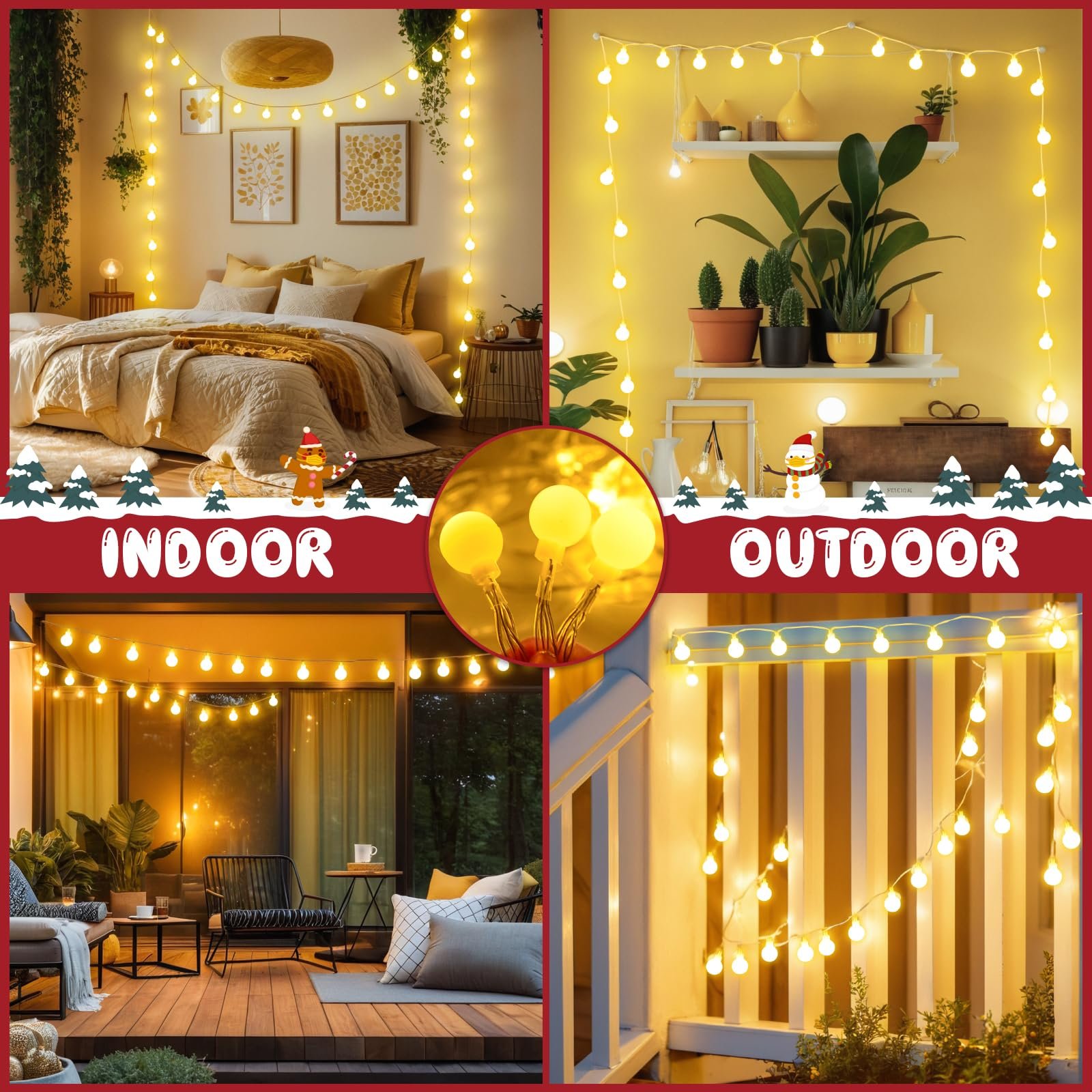 Гирлянда Gcstnn Fairy Lights 6 м 40 LED Теплый Белый, фото №7