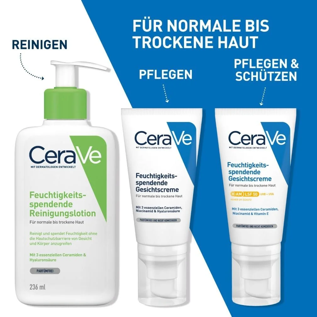Денний крем для обличчя CeraVe зволожувальний SPF 50 для сухої шкіри 52 мл, фото №7