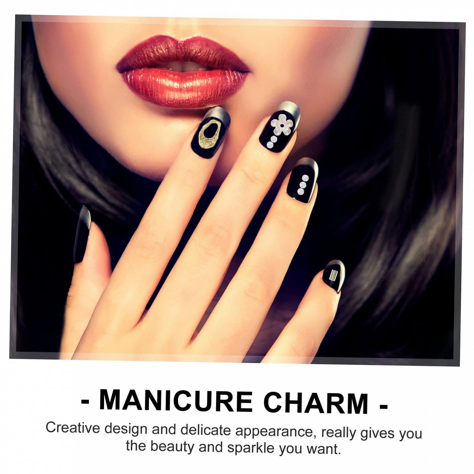 Квіти для манікюру, прикраса для дизайну нігтів своїми руками з квітковими прикрасами, фото №9