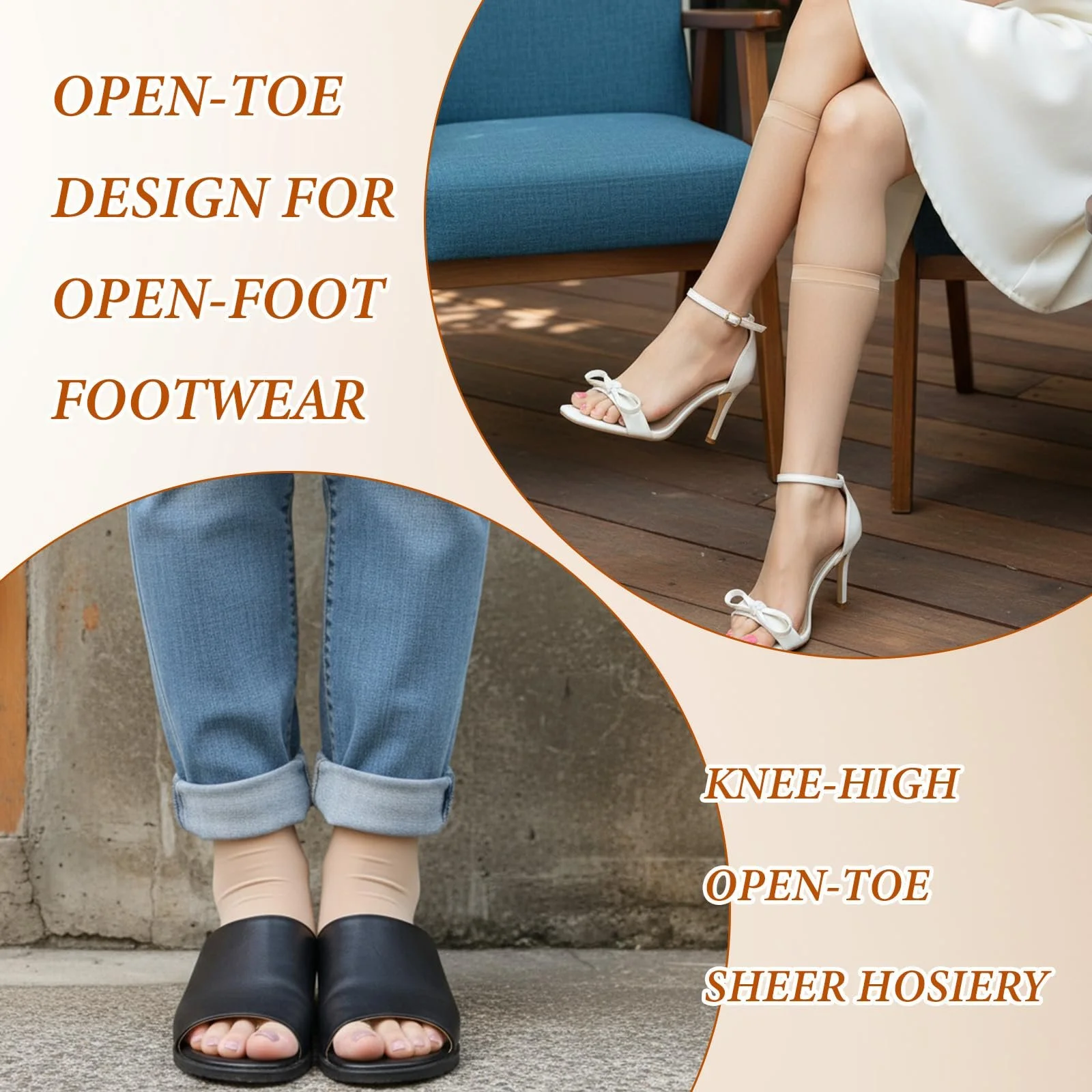 Носки до колена без пальцев Elasticity, 8 пар, для вечеринок, особых случаев или повседневного использования (One Size), фото №6 Носки до колена без пальцев Elasticity, 8 пар, для вечеринок, особых случаев или повседневного использования (One Size), фото №6