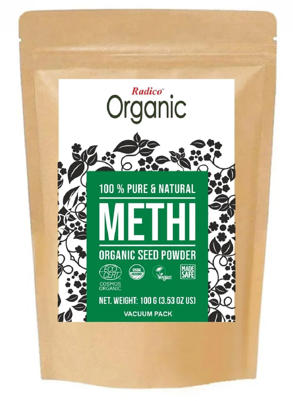 Порошок Пажитника Radico 100 г (Органічний, Веганський), фото №1