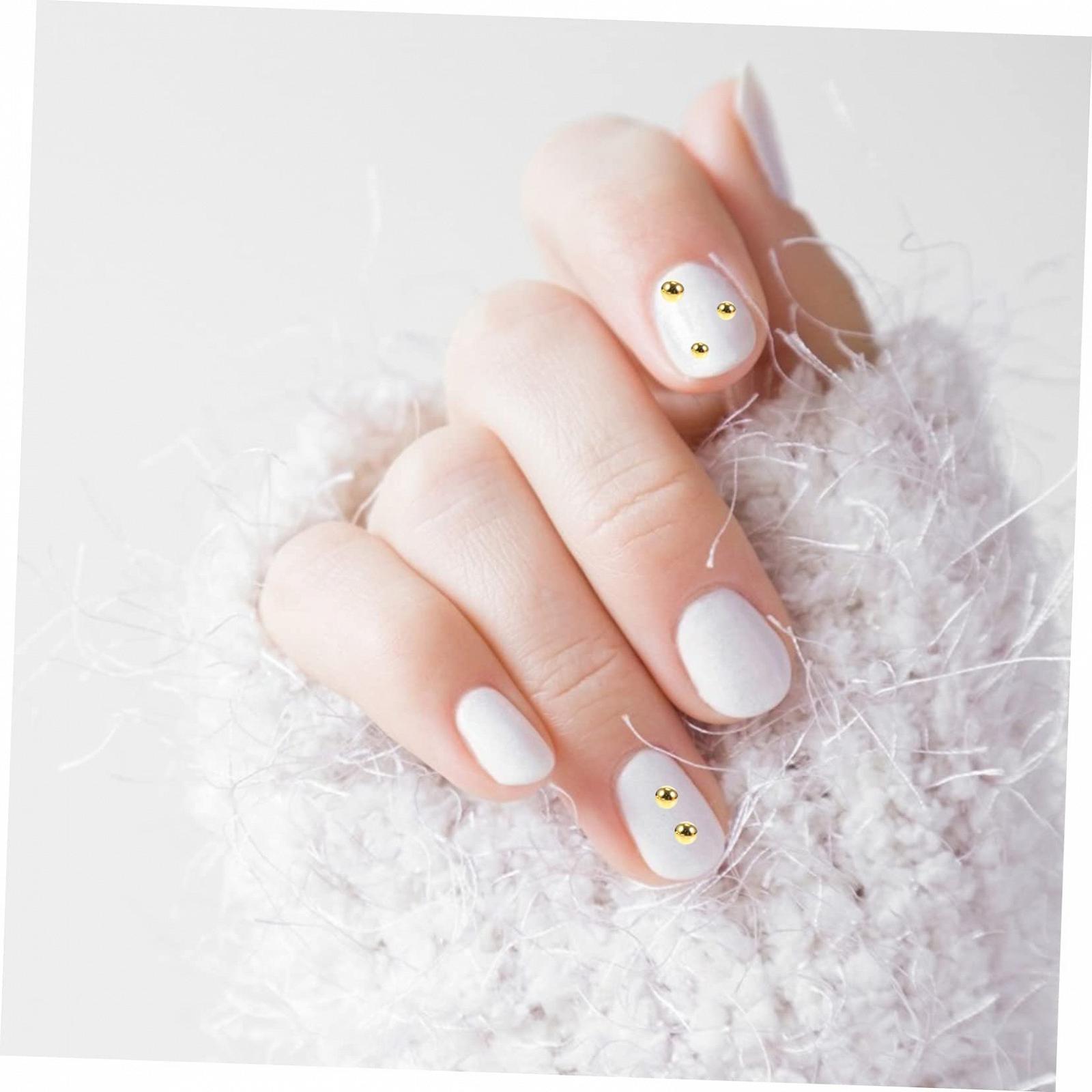 Декоративные камни для ногтей Металлические цветные бусины для маникюра, фото №9