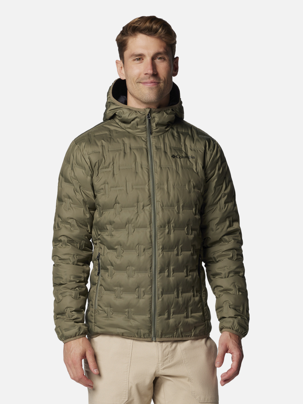 Пуховая Куртка Columbia Delta Ridge II Hooded Хаки S, фото №1