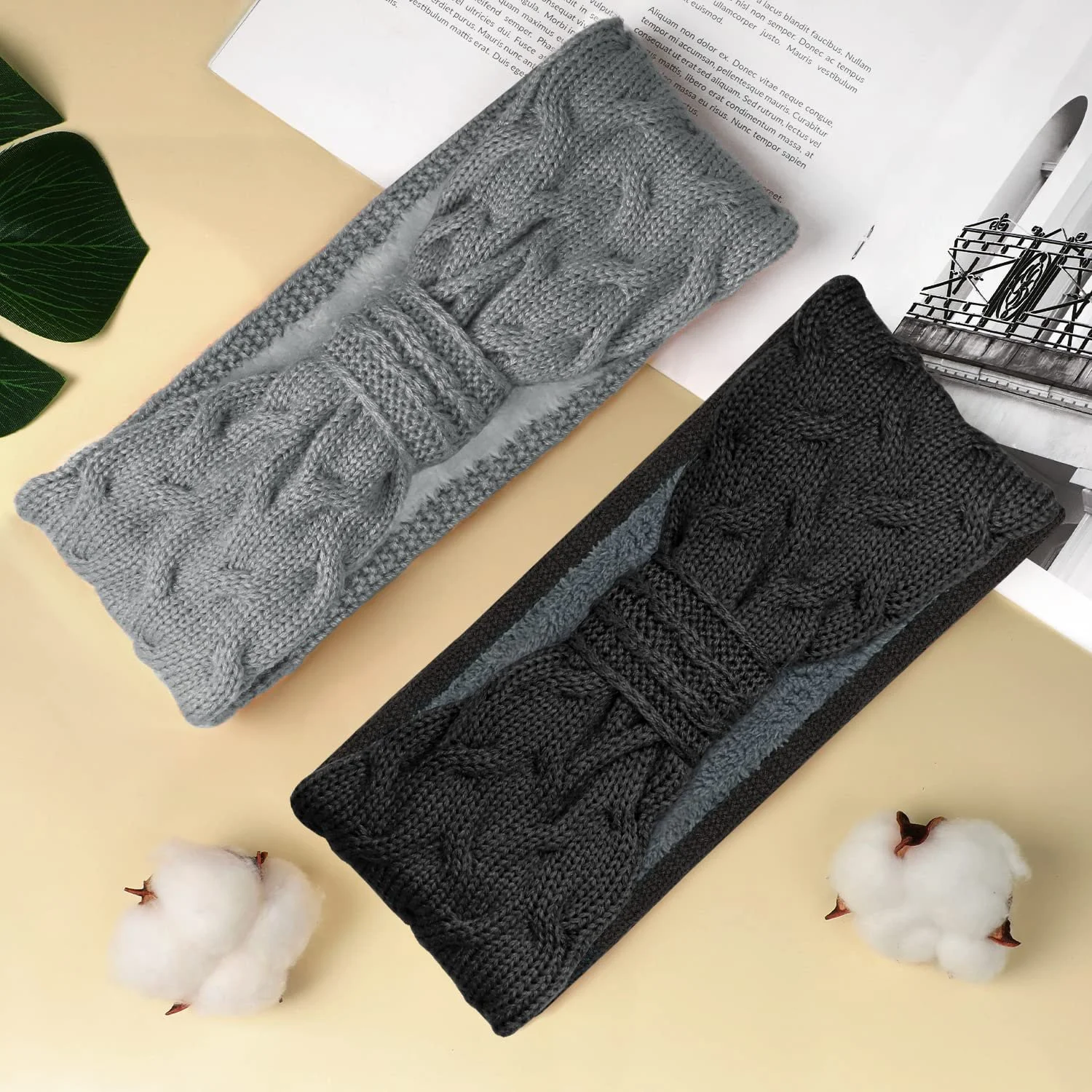 В'язана Пов'язка на Голову EYCLFY Зимова Жіноча Флісова Підкладка, фото №4 В'язана Пов'язка на Голову EYCLFY Зимова Жіноча Флісова Підкладка, фото №4