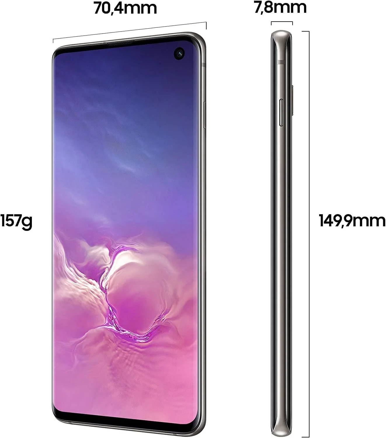 Смартфон Samsung Galaxy S10 Single SIM Prism Black, фото №3