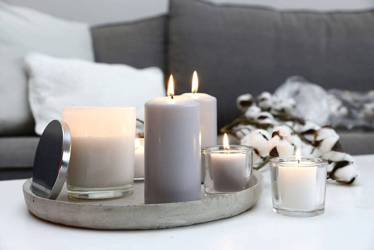 Свечи Müller Некрашенные Колонновые Свечи - Набор из 6 Шт. в Массе - 6,8 х 11 см - 35 Часов Долговечные Декоративные Свечи - Без Подтеков Воск, фото №4