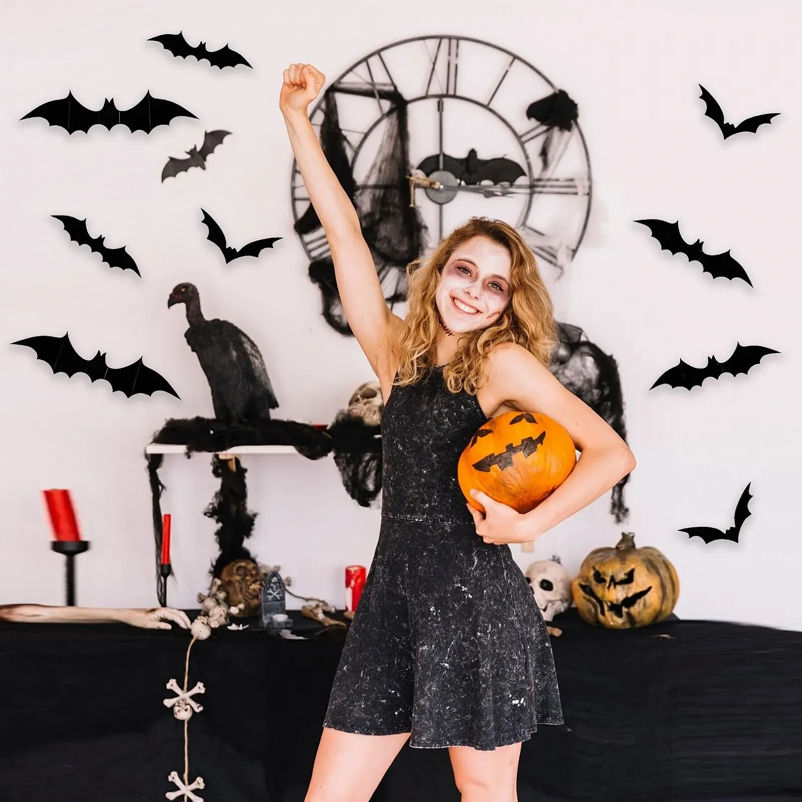 Декоративні наклейки Halloween Bat Spider 3D 60 шт., фото №5 Декоративні наклейки Halloween Bat Spider 3D 60 шт., фото №5