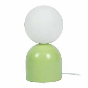 Настільна лампа Relaxdays Ceramic Base G9 21 x 11 cm Зелено-біла - Фото 1