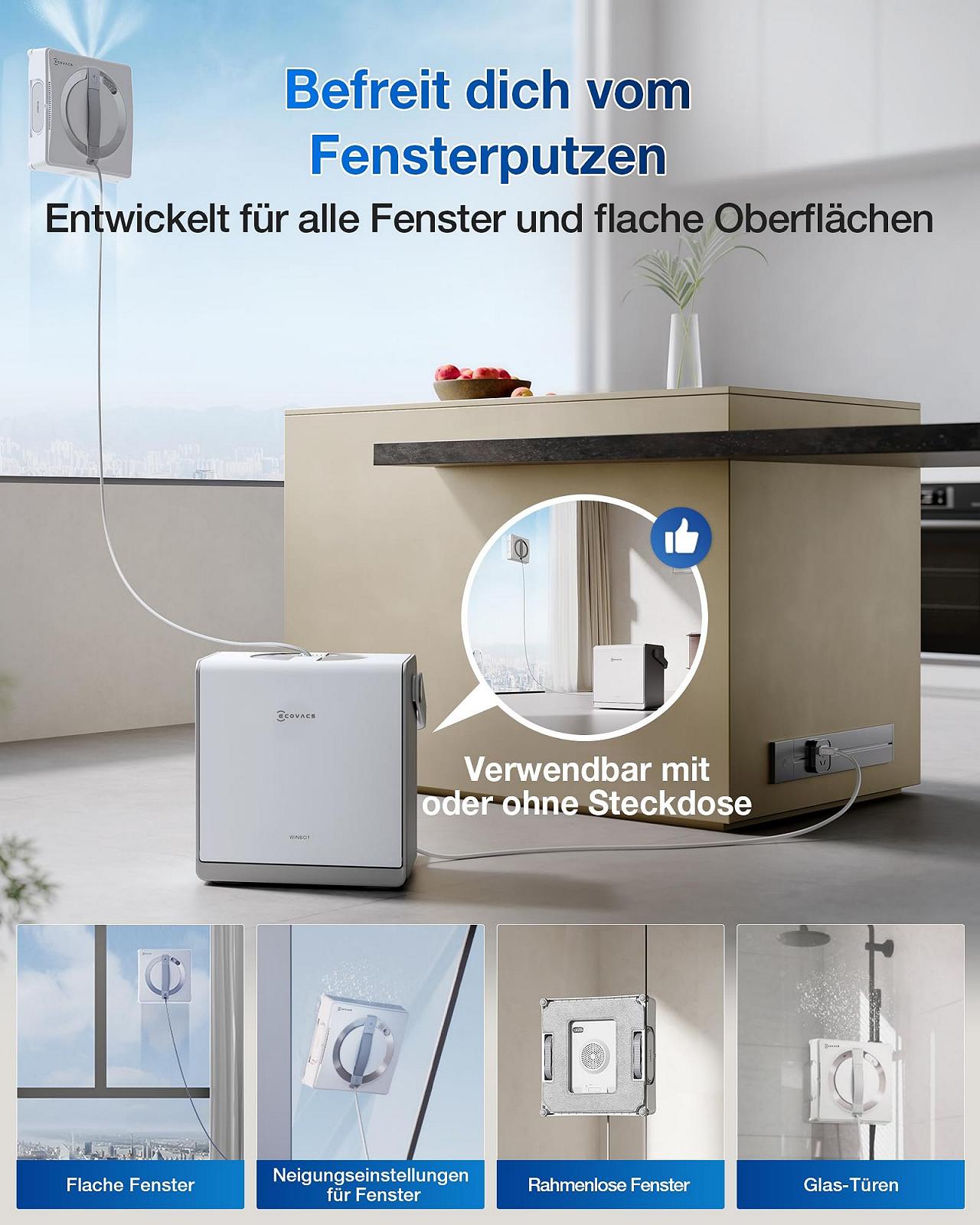 Робот для мойки окон ECOVACS WINBOT W2 PRO Omni, белый, фото №3