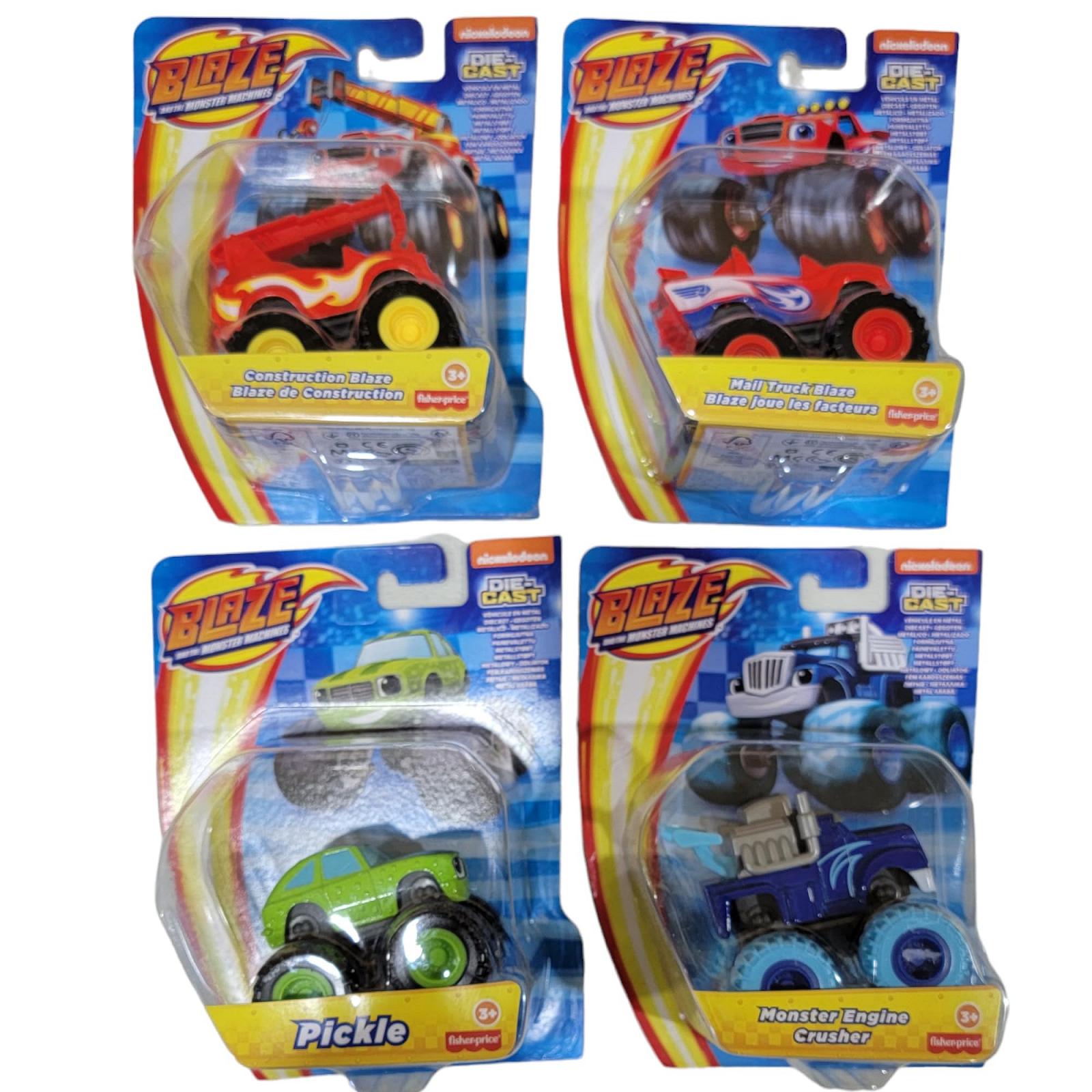 Набір машинок Fisher-Price Nickelodeon Blaze & The Monster Machines, 4 шт. (Blaze, Pickle, Crusher), фото №2