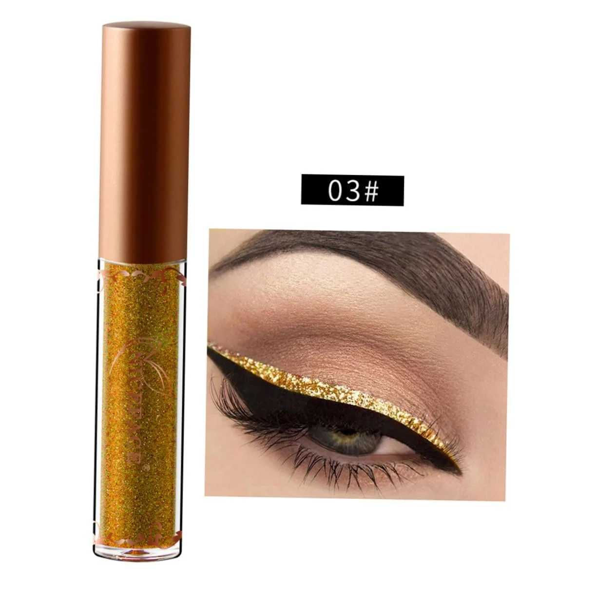 Рідка Eyeliner FRCOLOR 3St Блискучий Для очей Різнокольоровий, фото №5