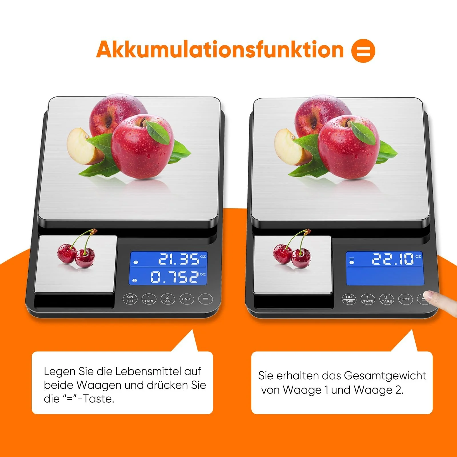 Кухонні ваги BRICH Цифрові з подвійною платформою 15 kg / 1 g та 500 g / 0.01 g, фото №4 Кухонні ваги BRICH Цифрові з подвійною платформою 15 kg / 1 g та 500 g / 0.01 g, фото №4