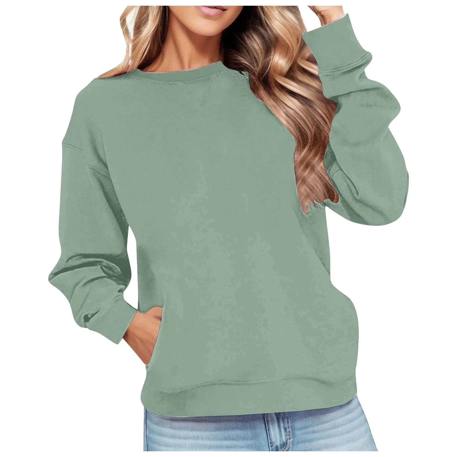 Жіночий Светр Осінній Зимовий Довгий Рукав Без Капюшона Круглий виріз, фото №1 Жіночий Светр Осінній Зимовий Довгий Рукав Без Капюшона Круглий виріз, фото №1