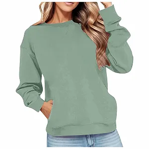 Жіночий Светр Осінній Зимовий Довгий Рукав Без Капюшона Круглий виріз - Фото 1