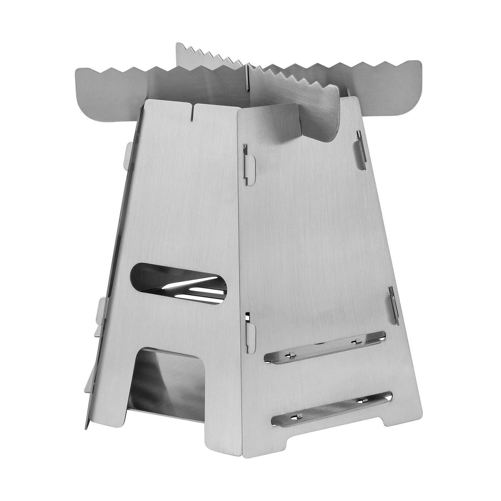 Піч Tatonka Hobo Burner для кемпінгу з нержавіючої сталі для твердого пального сріблястого кольору, фото №5