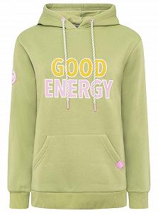 Худи Zwillingsherz Женская Толстовка с Капюшоном и Принтом Good Energy - Фото 1