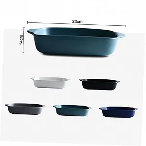 Форма для запекания OUNONA керамическая прямоугольная с ручками термостойкая белая synthetic.ua - Фото 1