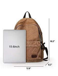 Рюкзак для ноутбука Muzee Canvas 15.6 дюймов Легкий Антивор USB Charging Port synthetic.ua - Фото 1