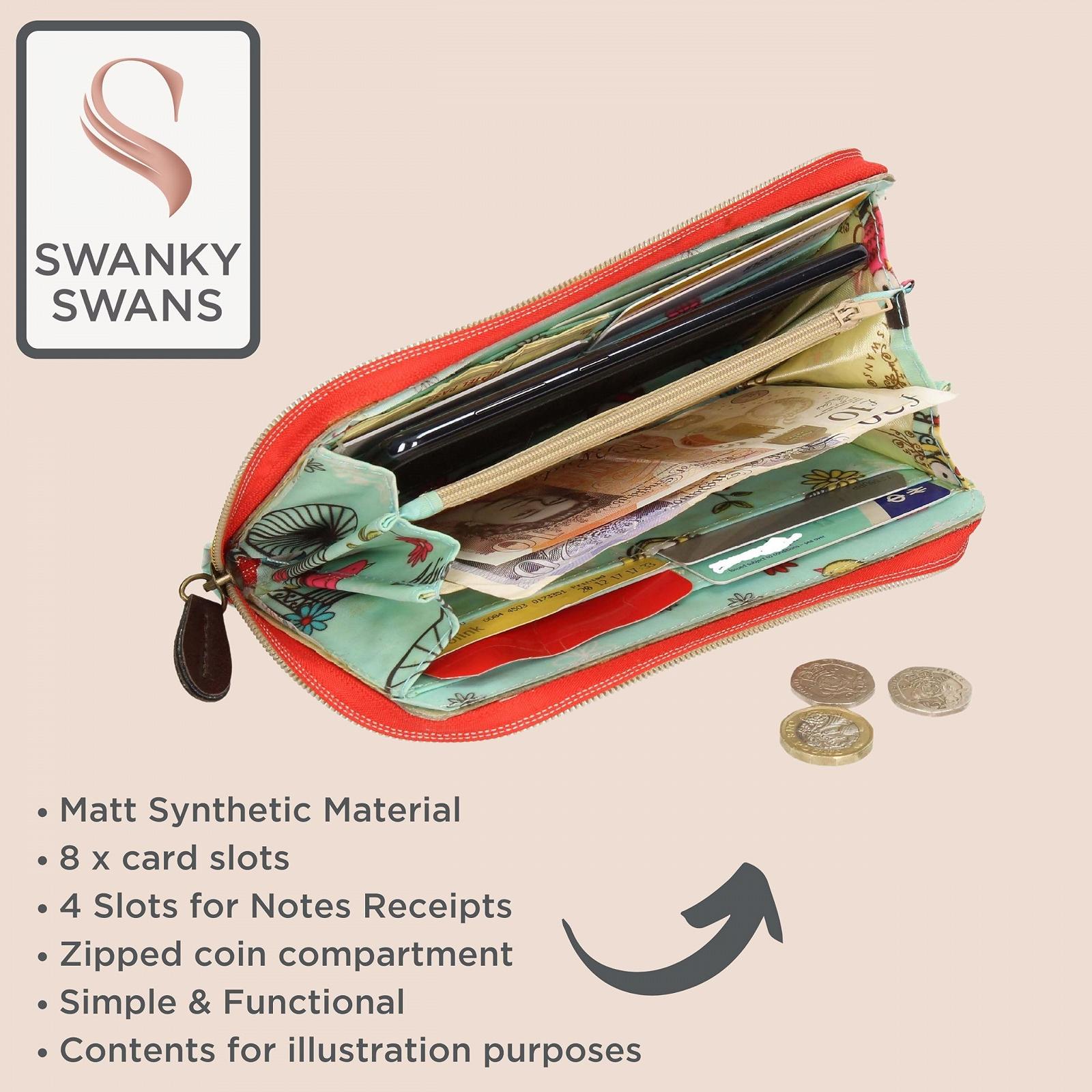 Кошелек SwankySwans Женский Цветочный Жук Кролик Сова Животные Принт Молния Карта Монета Кошелек Подарок, фото №2