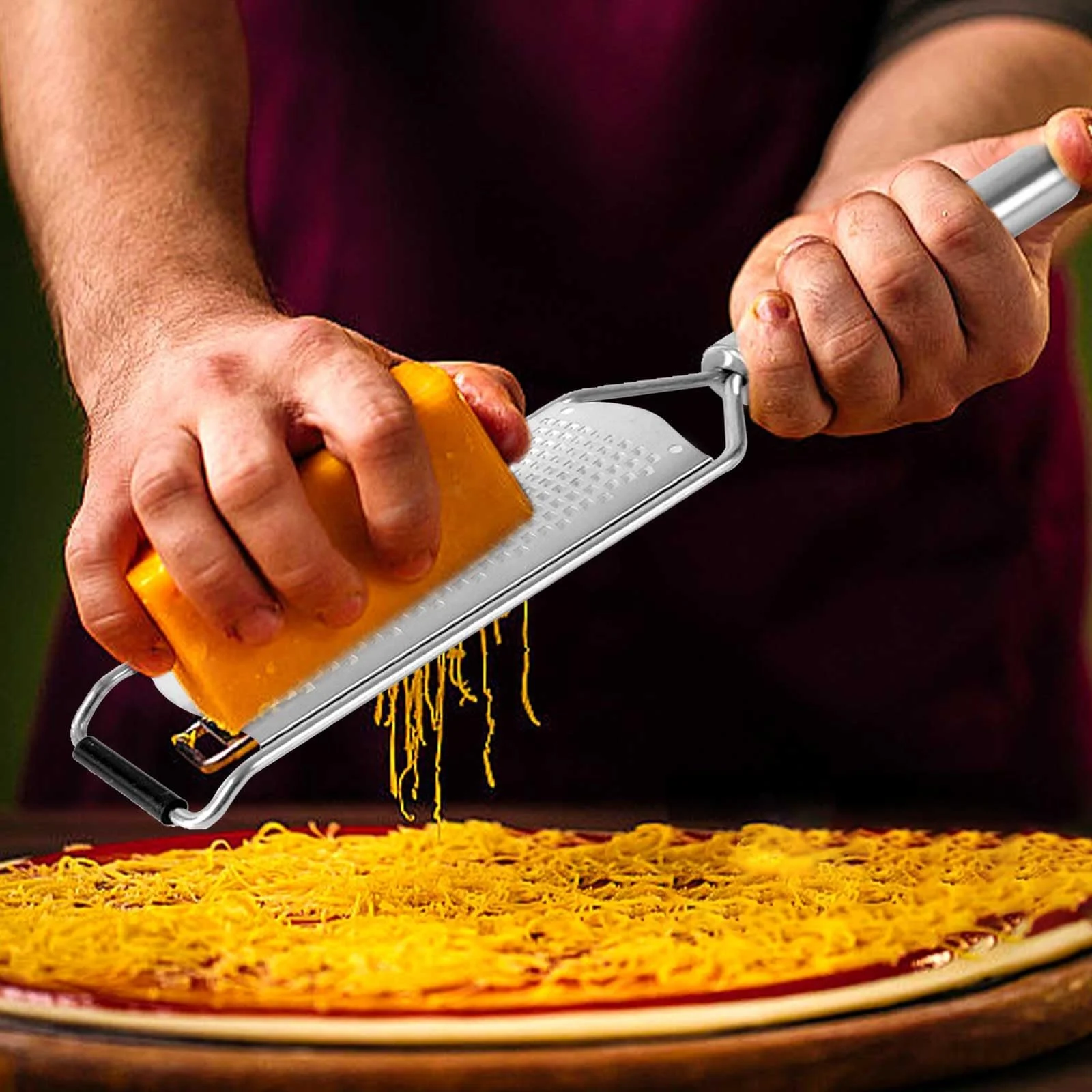 Терка для сиру з нержавіючої сталі 304 Срібна, фото №6