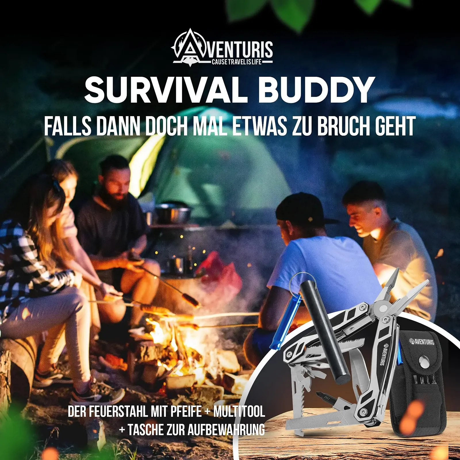 Мультитул Aventuris з кресалом, 21 функція, фото №2