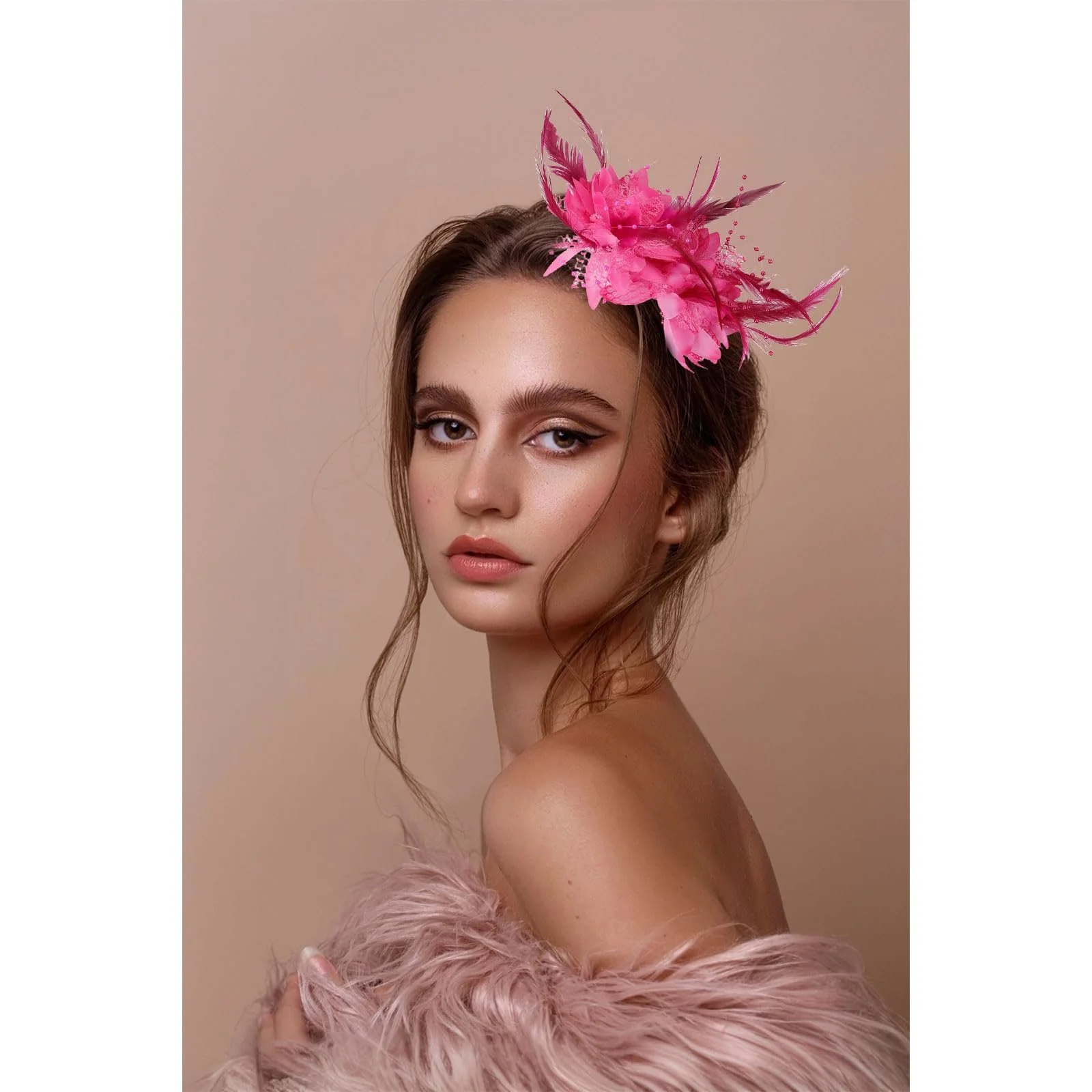 Обруч з пір'ям та штучними квітами 1920-х років, фото №5