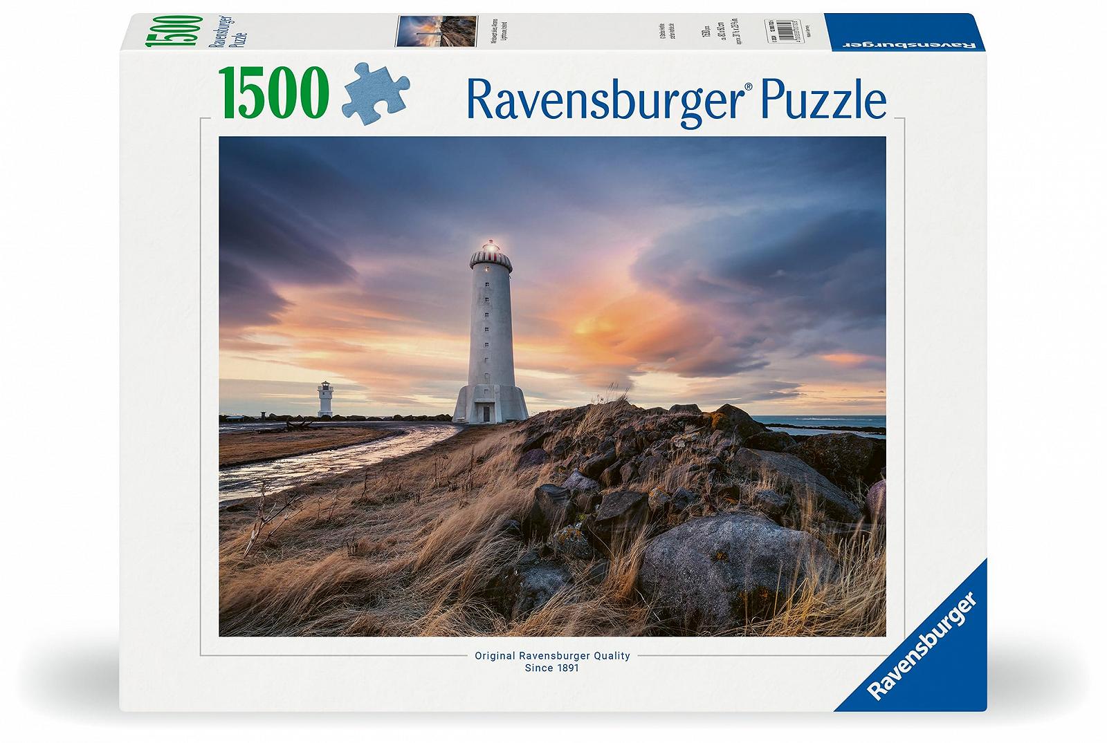 Пазл Ravensburger Magic Mood 12000732 Over the Lighthouse of Akranes, Iceland 1500 елементів 14+ років, фото №2 Пазл Ravensburger Magic Mood 12000732 Over the Lighthouse of Akranes, Iceland 1500 елементів 14+ років, фото №2
