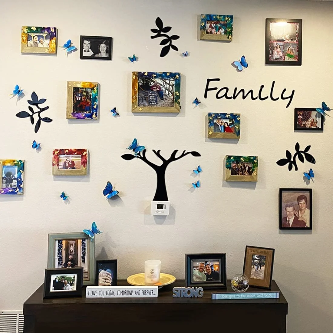 Декоративные наклейки на стену 3D Butterflies Набор 24 шт. Синие, фото №4 Декоративные наклейки на стену 3D Butterflies Набор 24 шт. Синие, фото №4