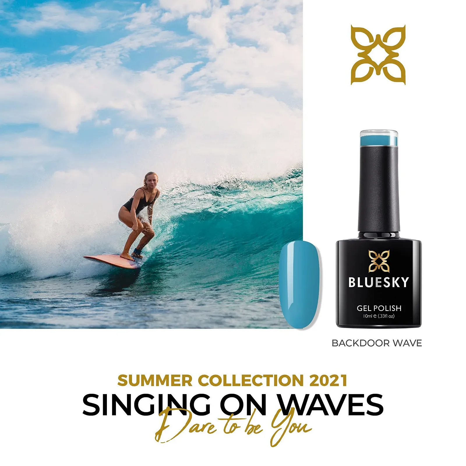 Гель-лак Bluesky Summer 2021 Collection Backdoor Wave SS2115, 10 мл, синий (требует полимеризации под LED или УФ лампой), фото №2 Гель-лак Bluesky Summer 2021 Collection Backdoor Wave SS2115, 10 мл, синий (требует полимеризации под LED или УФ лампой), фото №2