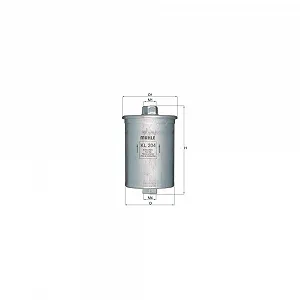 Фільтр паливний KNECHT KL 204 для ALFA ROMEO AUDI DAIMLER FIAT GMC JAGUAR VOLVO - Фото 1