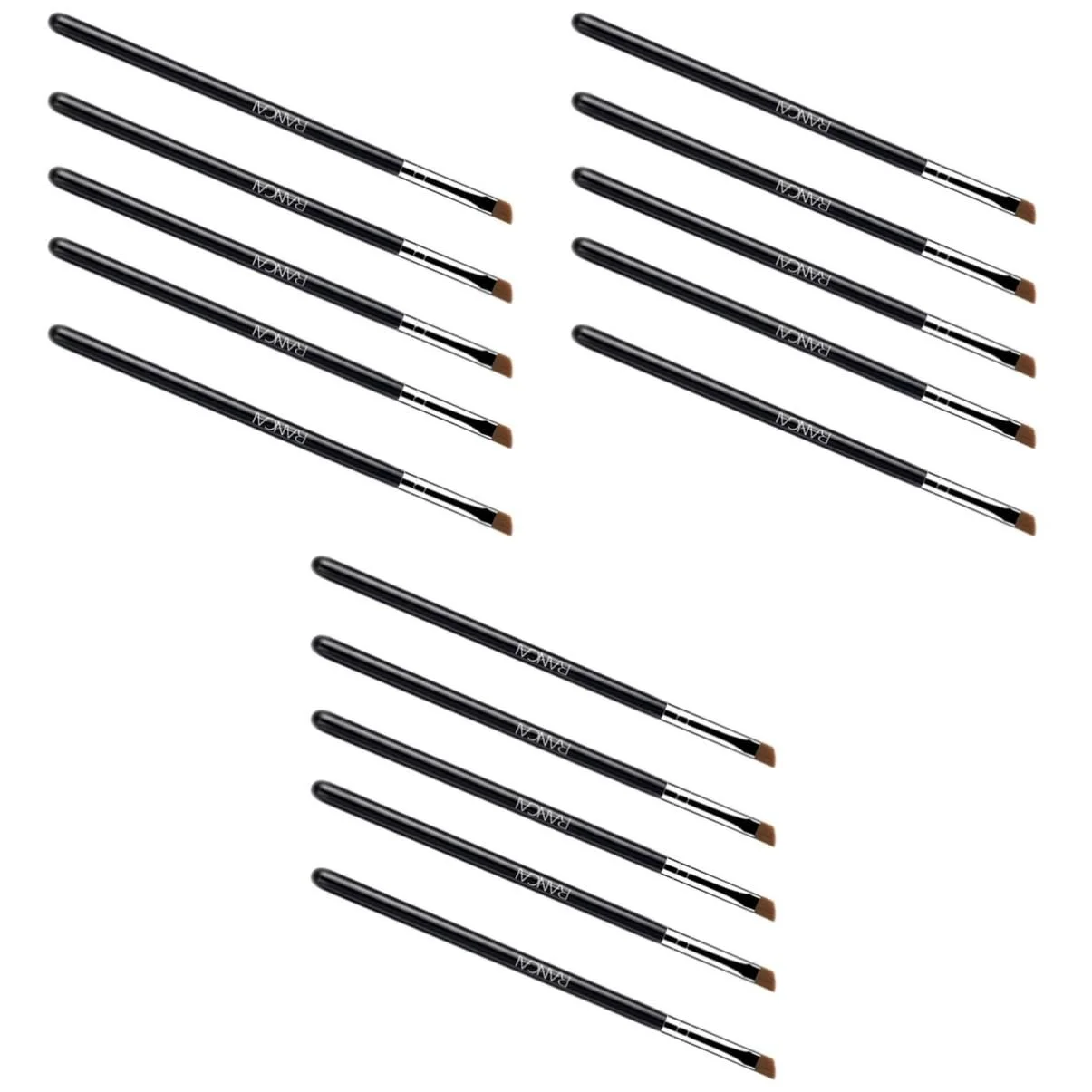 Кисти для макияжа minkissy 15 штук, скошенная, фото №1