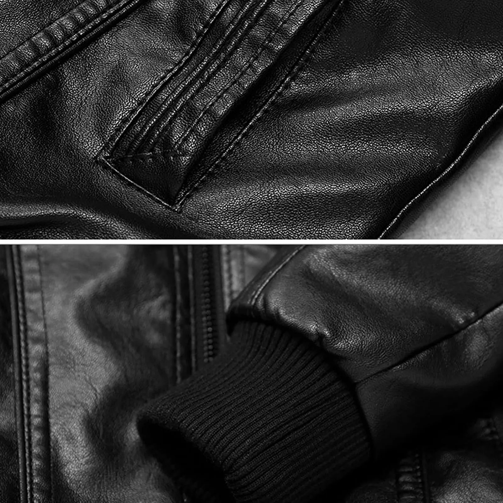 Шкіряна куртка L SERVER Дитяча для хлопчиків зі стійкою коміром, штучна шкіра, фото №7